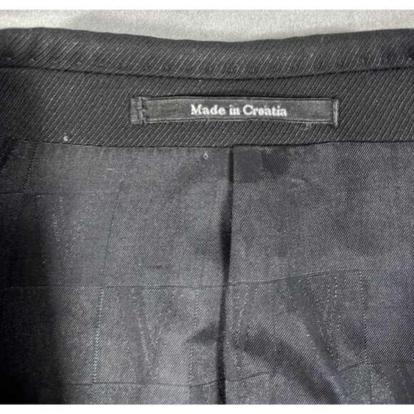 Versace Collection Blazer Mens 54 Black Wool Two Button Sport Coat Notch Lapel - Picture 3 of 15